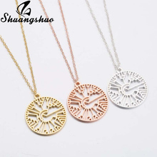 Shuangshuo Tree of Life Pendnats Necklaces Rose Gold Necklace For Women's Clothing Accessories Stainless Steel Choker Jewelry 2024 - buy cheap