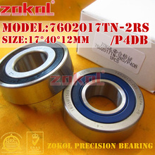ZOKOL bearing 7602017 TN 2RS P4 DB C 760203 2RSDB Axial Angular Contact Ball Bearing 17*40*12mm 2024 - buy cheap