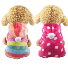 Soft Fleece Pet Dog Jumpsuit Winter Warm Dog Clothes for Small Dogs Chihuahua Pug Hooded Coat Jacket Puppy Cat Clothing Outfits 2024 - buy cheap