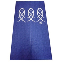 Japonês noren porta cortina antigo personagem peixe tapeçaria para decoração de casa azul 33x59inch 2024 - compre barato