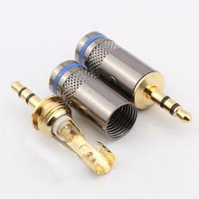 Conector de auriculares con agujero de Metal chapado en oro, 3,5 Mm, 3,5, abrazadera de cable, 5 uds. 2024 - compra barato