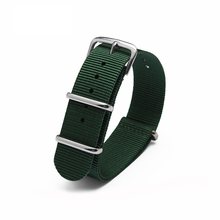 Wholsale nylon Watchband Belt 18mm 20mm 22mm 24mm Watch Strap dark green  Belt Steel Deploy Clasp Free Shipping 2024 - buy cheap