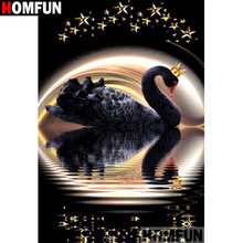 HOMFUN Full Square/Round Drill 5D DIY Diamond Painting "Black Swan" Embroidery Cross Stitch 5D Home  A07978 2024 - buy cheap