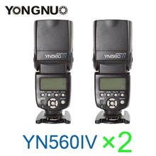 2 шт. Yongnuo YN-560 IV YN560IV YN560 IV Универсальная Беспроводная вспышка Speedlite для Canon Nikon Pentax Olympus Fujifilm Panasonic 2024 - купить недорого