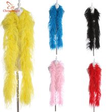 CHENGBRIGHT 6 Layers Fluffy Ostrich Feather Boa Skirt Costumes/Trim For Party/Costume/Shawl/Craft Ostrich Feather In Wedding DIY 2024 - buy cheap