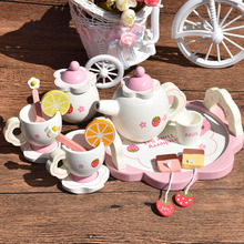 Baby Toys Tea Party Plates Mugs Cup Wooden Toys Pretend Play Kitchen Food Baby Infant Toys Food Birthday Christmas Gifts 2024 - buy cheap