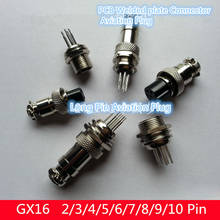 1PCS AP016 GX16 Long Pin 2/3/4/5/6 Pin M16 Male & Female PCB Welded plate Connector Aviation Plug Circular Socket Connector 2024 - buy cheap