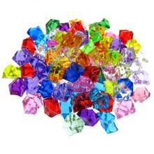 Esparcidores de mesa de diamante acrílico Multicolor, 50 uds, para decoración para fiesta de boda, florero de gemas de cristal acrílico, confeti de relleno 2024 - compra barato