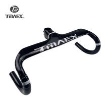 TMAEX- Carbon Integrated Road Bicycle Handlebar Cycling Bike Parts Black Glossy Road Carbon Handlebars Drop Bar With Stem 340g 2024 - buy cheap