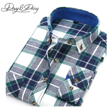 DAVYDAISY High Quality Plaid Shirt Men Autumn Long Sleeved Casual Comfortable Flannel Shirts Men Brand Clothing DS-057 2024 - buy cheap