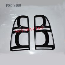 FIT For Hilux vigo Accessories ABS Black high quality Rear Lamp Cover Tail Lights for Hilux Vigo 2011 2012 2013 2014 2024 - buy cheap