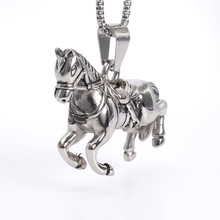 New jewelry pendants Titanium steel dream Pegasus good luck pendant titanium steel 2024 - buy cheap