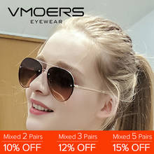 VMOERS Rimless Pilot Sunglasses Women HD Brown Lens lunette de soleil femme 2018 Female Sun Glasses For Women Brand Sunglases 2024 - buy cheap