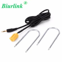 Biurlink-Adaptador de Cable de Entrada de Audio AUX chapado en oro para coche, herramienta de extracción de llaves para Fiat Grande Punto, 3,5mm 2024 - compra barato