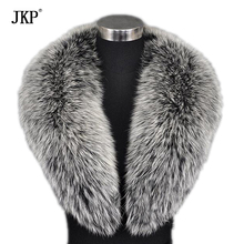 Winter Women's Real Fox Fur Collar Fox Fur Cap Fur Collar 80-100cm Collar Soft Fur Scarf Neck Warmer 2024 - buy cheap
