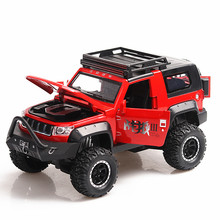 Men's momentum 1:32 bj40 off-road zinc alloy model,children's sound and light pull back 5 open door toy car model,free shipping 2024 - buy cheap