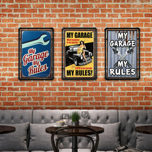 My Garage My Rules Car Iron Sign Metal Decoration Vintage Tin Plaque Mechanic Modern Home Retro Plate Rectangle Poster 20x30 2024 - buy cheap