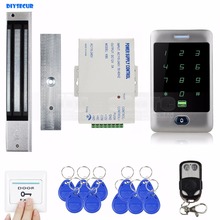 DIYSECUR 125KHz RFID Reader Password Keypad + Magnetic Lock + Remote Control Door Access Control Security System Kit 2024 - buy cheap