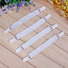 New 4 Pcs White Bed Sheet Mattress Cover Blankets Grippers Clip Holder Fasteners Elastic Set 2024 - buy cheap