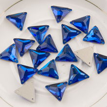 YANRUO Capri Blue 3270 Triangle Sewing Rhinestones Sew on Stones For Clothing Glass Crystals Rhinestone 2024 - buy cheap