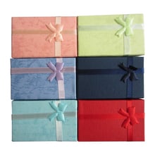 Cajas de papel para exhibición de joyas, anillos, relojes pequeños, collares, pendientes, pulsera, caja de embalaje de Regalo (colores combinados), 12 Uds. 2024 - compra barato