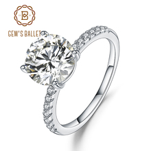 Женское кольцо из серебра 925 пробы, с круглым фианитом 2024 - купить недорого