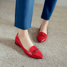 YMECHIC 2019 Summer Fashion Slip on Chunky Heels Red Green Black Party Office Ladies Shoes Pointed Toe Low Heel Pumps Big Size 2024 - buy cheap