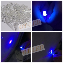 Lámpara de luz ultravioleta de 5mm, 395nm, 400nm, UV, emisor de luz LED de 5mm, Ultravioleta, púrpura, lente redonda transparente de 5mm), 100 Uds. 2024 - compra barato