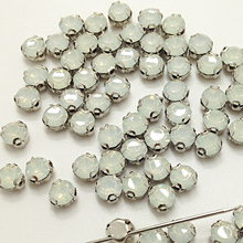 Piedras de cristal brillantes para coser en diamantes de imitación, ópalo blanco 100, 3,8mm, costura de cristales, decoración de gemas DIY 2024 - compra barato