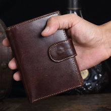 Genuine Leather Men Wallet Passport Holder Coin Pocket ID Card Holder Men Wallets Purses Cow Leather Coin Purse Money Bag 2024 - buy cheap