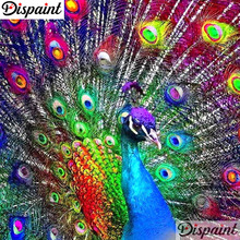 Dispaint-pintura de diamante 5D DIY "Apertura de pavo real", bordado de punto de cruz, decoración 3D para el hogar, regalo A10283 2024 - compra barato