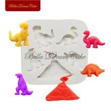 High Quality Mini Dinosaur Silicone Mold Fondant Cake Mould Cake Decorating Tool Sugarcraft Chocolate Mould Kitchen Accessories 2024 - buy cheap
