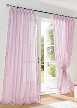 1pair of Sheer Curtain,2pcs Beautiful ruffles white pink yellow colors window curtains,table top,hooking,rod pocket 2024 - buy cheap