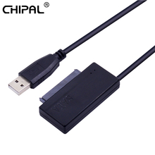 CHIPAL USB 2.0 to SATA 3.0 7+15 22Pin Cable Adapter Dual LED USB2.0 22 Pin SATA III Converter for 2.5'' HDD SSD Hard Disk Drive 2024 - buy cheap