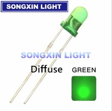 1000pcs/lot F3 Mini LED Diode 3mm Green Color Diffused Round DIP Light-Emitting Diode LED Lamp Light Electronics Component 2024 - buy cheap