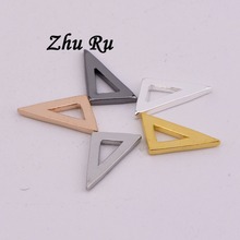 ZHU RU 10pcs/lot 9.5*6.5mm triangle Funnel tent hanger sail shape Charms Earrings pendants DIY Necklace Jewelry Accessory Craft 2024 - buy cheap