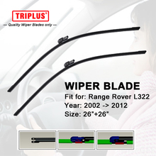 Wiper Blade Serve para LAND ROVER Range Rover III L322 Voga 1 conjunto de 26 "+ 26" atualizar Plana Aero Brisas Frameless Wiper Blades Macia 2024 - compre barato