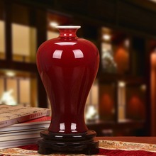 Jingdezhen vaso esmaltado colorido de cerâmica, decoração moderna chinesa para casa, frasco de ameixa, ornamentos artesanais de fábrica, atacado 2024 - compre barato