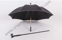 Detachable unbreakable self-defense climbing alloy brass windproof  fiberglass anti-skidding reflective crutch man's umbrellas 2024 - buy cheap