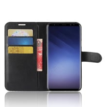 S9 Case for Samsung Galaxy S9 G9600 Cover Wallet Card Stent Lichee Pattern Flip Leather Protect Cases black Covers SM G960 2024 - buy cheap