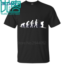 Evolution Of Skier Snow Skis Cross Country Mountain Snowboarder Clothes Designing Adult black tee shirts Steampunk Homme tshirt 2024 - buy cheap