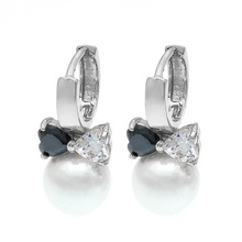 Heart Crystal Freshwater Pearl Earrings Gold Earrings Women Bijoux Pendientes Perlas Aretes Parels Pearls Jewelry Kupe E0310 2024 - buy cheap