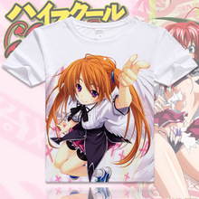 Camiseta de Anime Akeno Himejima para hombres y mujeres, camisa de manga corta transpirable de Anime, de escuela secundaria, DxD, informal 2024 - compra barato