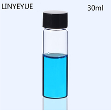 30ml Glass Sample Bottles Essential oil Vial with PE Inner pad Screw Cap Glass Test Tube Laboratory Bottle Supplies Pack 10 2024 - купить недорого