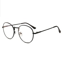 Новые мужские очки с защитой от синего спектра, круглые металлические оправы для женщин, ретро оптические очки, компьютерные радиационно-стойкие очки 2024 - купить недорого