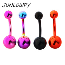 JUNLOWPY 100PS wholesales 8 color Stainless Steel Belly Button Ring Navel Stud Body Piercing Jewelry Tragus Ear Piercing Nombril 2024 - buy cheap