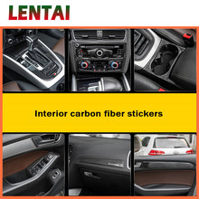 LENTAI Car Styling Carbon Fiber Interior Decorative Stickers For Audi A4 B6 C5 B8 B7 B5 A5 Q5 2012-2014 2015 2016 Accessories 2024 - buy cheap