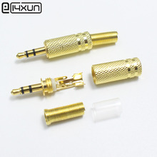 10pcs 3.5 mm Gold Plated Plug 3.5mm RCA Audio jack Connector 3 Pole Stereo Headset Dual Track Headphone 2024 - buy cheap