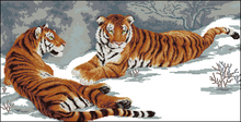 Kit de punto de cruz de los dos tigres, Tigre de nieve, gran oferta, calidad superior, envío gratis 2024 - compra barato