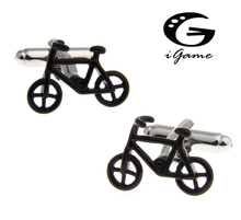 New Arrival High Quality Gifts for Men Designer Cuff links Copper Material Black Bicycle Design Enamel CuffLinks Free Shipping 2024 - buy cheap
